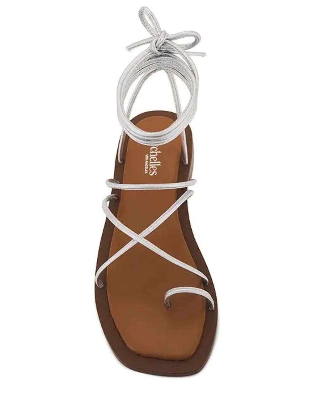 Seychelles Silver Strappy Toe-Loop Flat Sandal Size 6 Brand New! 💕